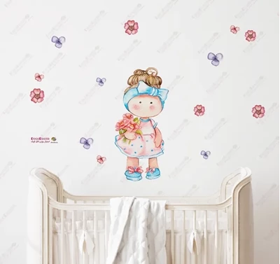 برچسب دیواری آبرنگی عروسک روسی ماتروشکا 1