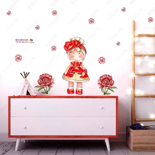 برچسب دیواری آبرنگی عروسک روسی ماتروشکا 4